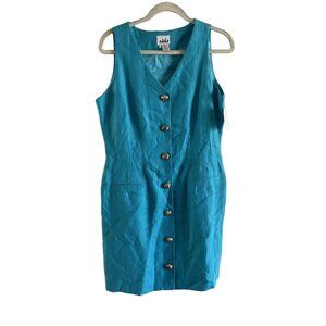 Blue Sleeveless Mini Dress